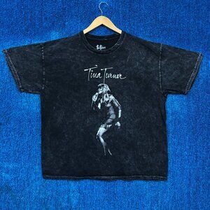 Tina Turner Acid Queen Mineral Wash Oversized T-Shirt Size Medium